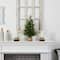 2ft. Pre-Lit Artificial Christmas Tree in Decorative Basket, Clear LED Lights